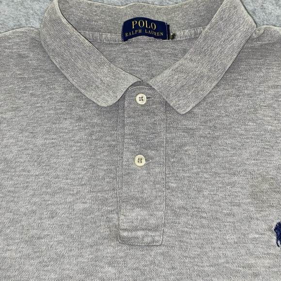 Polo Ralph Lauren Polo Shirt Mens 2XL Tall Gray Short Sleeve Classic Fit Cotton - Picture 7 of 15